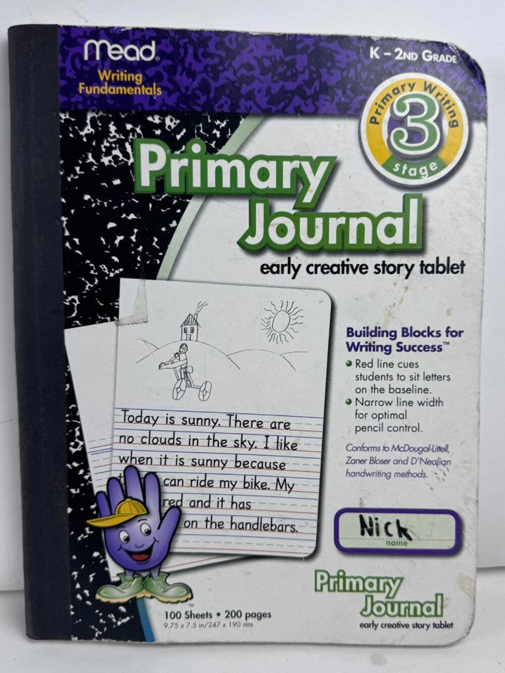 Mead Primary Journal Early Creative Story Tablet Stage 3 K-2nd Grade 100 Sheets